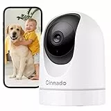 Cinnado Überwachungskamera Innen - 2K Babyphone mit Kamera, 360 Grad WLAN Indoor Hundekamera mit APP, Automatische Verfolgung, Zwei-Wege-Audio, Bewegungserkennung, Nachtsicht