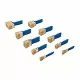 Silverline 359900 Einweg-Pinsel-Set, 50-teilig, Borsten-Natur/Zwinge, Silber/Griff, Blau Pantone 300C