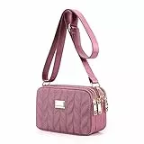 YANAIER Damen Handy Umhängetasche Schultertasche Wasserdicht Nylon kleine Tasche Handytaschen zum Umhängen Frauen Brieftasche Taro Lila Kleine