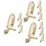 minkissy Nagelring 12 Stück Nagelring Nageldekorationen Damenschmuck Fingernagelring Fingernägel Ringe Frauen Fingernagelring Legierung Miss Fine Golden Fingerring Nageldekoration