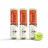 DUNLOP Tennisball Fort Clay Court - Der Profi auf dem Sandplatz (Packung mit 3)