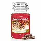 Yankee Candle Duftkerze im Glas (groß) | Sparkling Cinnamon | Brenndauer bis zu 150 Stunden