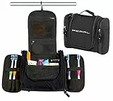 PEARL Geräumige Kulturtasche zum Aufhängen, 18 Fächer, Unisex, schwarz