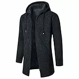 TIMELYE Strickjacke Herren Mit Kapuze Moda Tracht Herren Leichte Herren Sweatjacke Teddy Pullover & Strickjacken Für Herren Leicht Fleecejacke Herren Trachten Jacke Männer