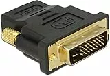 Delock Adapter DVI 24+1 Pin Stecker zu HDMI Buchse, ca. 46,5 x 40,3 x 15,0 mm