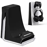 Lioncast Kompatibel mit Controller Ladestation für PS5 mit LED-Anzeige, Einfach an PS5 zu befestigen, Ladegerät für einen PS5 Controller, Charger für original PlayStation 5 Controller, PS5 Zubehör