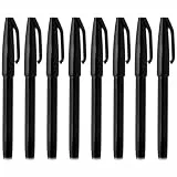 Pentel Original Sign Pen S520 Faserstift-Marker Stifte Farbe Fineliner - 2mm Spitze 1mm Linienbreite - 8er-Packung (Schwarz)