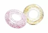 Intex 56274NP - Aufblasbarer Schwimmring Glitter, Vinyl, Mehrfarbig, 107 cm