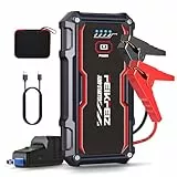 FEIKFEIZ Auto Starthilfe Powerbank, 6000A Spitzenstrom 26800mAh, Geeignet für 12V Auto Batterie (Alle Benzin und Bis Zu 8,0L Diesel), mit USB-Ladeausgang und LED-Licht