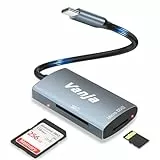 Vanja SD Kartenleser USB C, High-Speed USB 3.0 Micro SD Karten Adapter für SD SDXC SDHC MicroSD | Kompatibel für iPhone 17/16/15, MacBook Pro/Air, iPad Pro, Laptop, Galaxy Smartphones