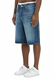 Redbridge Jeans Shorts Herren Weit - Baggy Denim Shorts im Used Look, 90s Relaxed Fit, Kniebedeckende Bermuda Shorts aus Baumwolle für Sommer & Streetwear