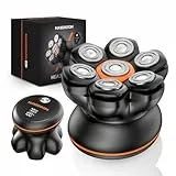 Glatzen Rasierer Herren,MAXGROOM 7D Glatzenrasierer, Wasserdichter Kopfrasierer Glatze,Magnetische Kopf Rasierer Herren,Wiederaufladbar Typ-c Head Shaver Men,Leicht zu Reinigen