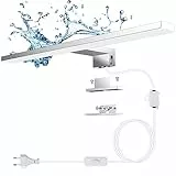 Aourow LED Spiegelleuchte Bad 10W,400mm 820lm Spiegelleuchte mit Schalter und Stecker,Neutralweiß 4000K Spiegellampe Badezimmer 230V Badlampe Spiegel für Spiegelschrank