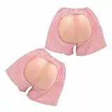 GLEAVI 2 Stück Scherzartikel Shorts mit Künstlichem Po Strapazierfähige Neuheiten Shorts für Erwachsene Witzige Party und Hochzeitskostüm für Strand Maskenball