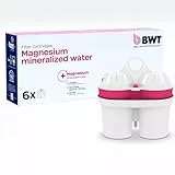 BWT Filterkartusche Magnesium Mineralized Water 6 Stück | Mit Magnesium Wasserfilter Trinkwasser | Für Speisen & Getränke | Filtert Kalk, Chlor, Blei & Kupfer | für Wasserhärte ab 15°dH geeignet