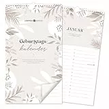 Lebenskompass® Geburtstagskalender 'Bloom' 28 x 12cm - Wandkalender Jahresunabhängig - immerwährender Kalender für Geburtstage & andere Termine - Dauerkalender
