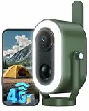 Xega 4G LTE Überwachungskamera Magnetische mit SIM Karte 2K HD kabellose Ohne WLAN Kamera Tragbare Außen 6000mAh Batterie PIR Menschliche Erkennung für RV/Camping/Reisen/Picknick/Zwischenparken IP65