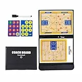 Dantolo Taktiktafel Basketball, Faltbares Klemmbrett Trainer Taktikmappe Basketball Coach Tactical Board Taktikboard Basketball mit Marker Stift und Magneten für die Schulung und Spielanalyse