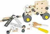 Small Foot Konstruktionsset Miniwob aus Holz, kreativer Bausatz mit Werkzeugen und Zubehör, ab 3 Jahren, 11810