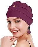 osvyo Baumwoll Chemo Kopfbedeckung für Damen mit Krebs und Haarausfall, Mütze aus Baumwolle, Leichte Kopfbedeckung, Versiegelte Verpackung