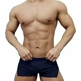 DLSMDOUS Herren Laufshorts mit 3' Innennaht und großer Laufseitenaufteilung Marineblau M