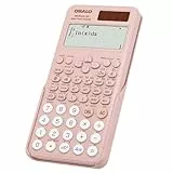 OSALO Wissenschaftlicher Taschenrechner 552 Funktion 10+2 Stellen Geschriebenes Display Solar und Batterie Rechner Schutzhülle für Schule Rosa (OS-991EX CW)