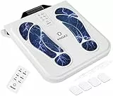 Durchblutungs-Stimulator mit EMS & TENS – Elektrisches Fußmassagegerät mit 10 Modi, 50 Intensitätsstufen und 4 Elektrodenpads zur Schmerzlinderung und Förderung der Durchblutung