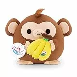 Snackles, Series 2, Monkey (Dole, Banana), Kuschelig-weiches, beruhigendes, 35 cm großes Plüschspielzeug mit lizenziertem Snacks (Monkey)