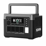 OUKITEL Tragbare Powerstation P1000 Plus, 1024Wh LiFePO4-Batterie,1800W Solar Generator, Schnellladung von 0-80% in 45 Min. Ultra-Leise für Camping, Wohnmobile & Stromausfälle