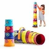 B. toys - Bazillion Eimer - 10 Stapelbecher - Bunte Nesting Cups - Bad & Garten Spielzeug - Stapelbares Lernspielzeug - 18 Monate +