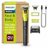 PHILIPS OneBlade 360 Face & Body mit App-Anbindung - elektrischer Rasierer, Trimmer & Bodygroomer, 2x 360 Klingen, verstellbarer Trimmaufsatz, 2x Körperaufsätze, für Gesicht & Körper (QP4631/30)