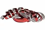 Folat 65801 - Luftschlangen - rot metallic - 2 Rollen mit je 18 Schlangen - 4 m lang, einheitsgröße