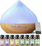 Aroma Diffuser 500 ML, Aromatherapie Diffuser Mit Fernbedienung,14 Farben LED Mit 4 Timer-Einstellung