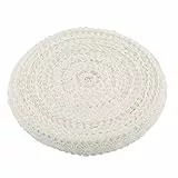 Naler Spitzenband Weiß 20 m x 22 mm, Baumwollspitze Häkelborte im Vintage-Stil, Dekoband für DIY Basteln, Hochzeit & Nähen