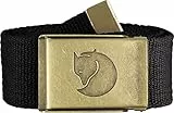 Fjällräven Unisex Gürtel Canvas Brass G rtel, Schwarz, Einheitsgröße EU
