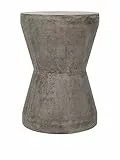 SAFAVIEH Modern Outdoor Cement Stool, in Dark Grey, 31 X 31 X 43.94
