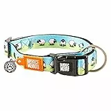 Max & Molly Gotcha! Hundehalsband Halsband Hund mit Smart ID, gepolstertes Neopren Halsband mit Design für mittelgroße Hunde, wasserdicht, bequem, verstellbar, Black Sheep, M