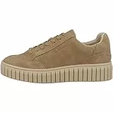 s.Oliver Damen Sneaker flach Low Top Vegan, Braun (Camel), 39 EU