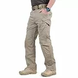 YASHANG Herren Kampfhose City Tactical Cargo Pants Hose Lässige Multi Pockets Stretch Outdoor Wanderhose