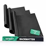 Lukata Untere Backofen-Abdeckmatte mit Spachtel und Bürste, 3er-Set - Große Antihaftbeschichtung für den Boden - Wiederverwendbar, Fiberglas