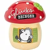 Sheepworld Spardose mit Motiv Glücksbringer | Figürliche Spardose, Höhe 11,5 cm, Steinzeug | Geschenk, Glücksbringer, Silvester | 70098