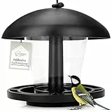 WILDLIFE HOME Vogelfutterspender zum Aufhängen Schwarz I Vogel-Futterstation für Wildvögel, Futterspender Vögel, Vogelhaus, Vogelfutterhaus für Vogelfutter