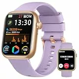 Smartwatch Damen Herren, 1.83' HD Fitness Tracker mit Schrittzähler/Blutdruckmessung/Pulsuhren/Telefonfunktion, Schlaftracker, 120+ Sportmodi, IP68 Wasserdicht Fitnessuhr&Sportuhr für Iphone Android