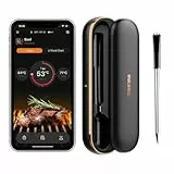 Inkbird Fleischthermometer Kabelloses, Grillthermometer Bluetooth mit 91m/300Fuß App-Steuerung IP67 Wasserdicht Bratenthermometer Meat Thermometer für Backofen Grill BBQ Smoker Küche Rotisserie