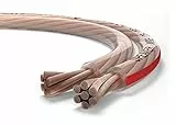 Oehlbach Speaker Wire SP-25 - Stereo HI-FI Lautsprecherkabel, Boxenkabel mit OFC (sauerstofffreies Kupfer) 2x2,5 mm² Mini Spule Lautsprecher Kabel - Glasklar 20 Meter