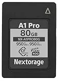 Nextorage Japanischer Hersteller CFexpress Typ A 80GB VPG400 Lesen Max. 950MB/s Schreiben Max. 950MB/s pSLC Sony Alpha Serie Kompatibilität 4K/8K-Aufnahme RAW-Aufnahme NX-A1PRO80G Speicherkarte