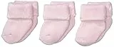 Sterntaler Erstlingssocken 3er Pack uni - Baby Socken mit Innenfrottee und Umschlag - hautsympathische Neugeborenen Socken mit hohem Baumwollanteil - Mädchen Strümpfe einfarbig, rosa, Größe 0