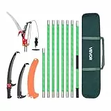 VEVOR Astsäge mit Teleskopstiel, 215,3-809,3 cm einstellbar, scharfe Klinge aus 65Mn-Stahl, leichte Stange aus Fiberglas, Teleskop Baumsäge zum Beschneiden hoher Äste, (inkl. Baumschere)