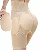 Ceestyle Damen Push Up Po Butt Lifter Padded Höschen Unterwäsche Nahtlose Shapewear Hip Enhancer mit Form Polster Seamless Panty (XL, Beige)