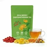 Detox Tee zum Abnehmen – Leber Balance Kräutertee mit Goji Beeren & Chrysanthemen, traditioneller chinesischer Kräutertee, 30 Teebeutel à 5 g, 8 natürliche Zutaten, koffeinfrei, zuckerfrei & vegan